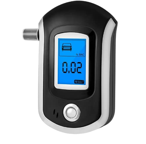 Image of Professional Alcohol Tester Digital Display Breath Analyzer High-Precision Breathalyzer Audible Alert with LCD Display Alcohol Detector (Model: S-6)