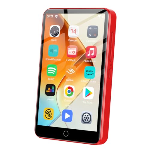 80GB MP3 Player with Bluetooth and WiFi, 4.0" Full Touchscreen Mp4 Mp3 Player with Spotify, Audible, Amazon Music, Android Music Player with Speaker, FM Radio, E-Book, Up to 1TB