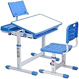 『Einfache Montage』-Der Kinderschreibtisch kann in wenigen Minuten zusammengestellt werden,Tischgröße:25,59 Zollx18,50Zollx(23,62-29,13)Zoll(Länge x Breite x Höhe),einstellbare Höhe ist(23,62-29,13) Zoll;Stuhlgröße:14,96 Zollx13,78 Zollx(22,44-26,38)Zoll( Länge x Breite x Höhe),einstellbare Höhe ist(22.44-26.38)