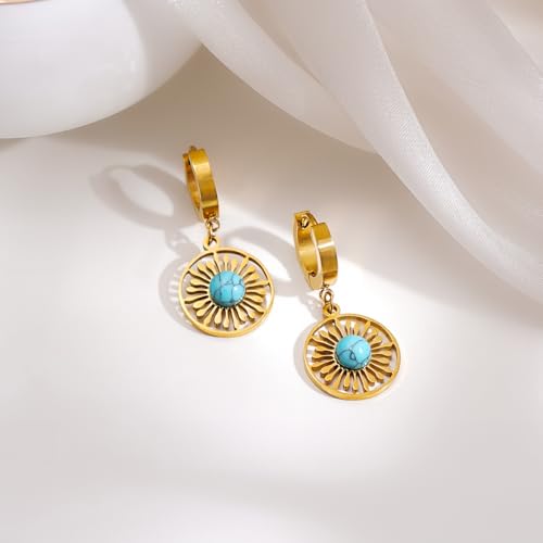 Image of Rubans Demi Fine Stainless Steel Hoop Earrings Daily Gift for Women & Girls