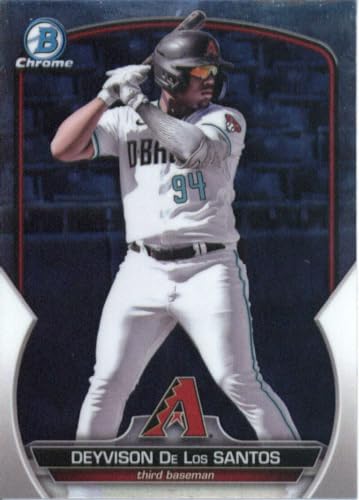 2023 Bowman Chrome Prospects Baseball #BCP-158 Deyvison De Los Santos Arizona Diamondbacks Official MLB Trading Card (Stock Photo Shown, card in Near Mint to Mint Condition)