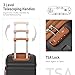 LONG VACATION Luggage Set 3 Piece Set Luggage ABS Carry on Suitcase Hardside Luggage with TSA Lock Spinner Wheels Travel Bag(Black Brown, 20 INCH)