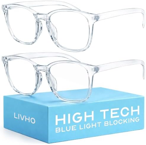 livho High Tech Blue Light Glasses - Advanced Blue Light Blocking Computer Glasses - Screen Fatigue & UV Protection