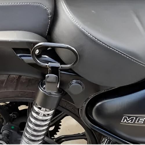 Image of PATHAK Pillion Holder Hook Compatible for Royal Enfield Classic 350, Bullet 350 Accessories All, Hunter, Meteor, Thunderbird - Heavy-Duty Universal Bike Accessories, Black