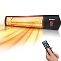 Solary Electric Infrared Outdoor Heaters for Patio - Wall-Mounted Graphite Infrared Heater for Restaurant, Backyard, Garage and Decks