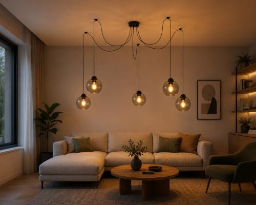 Lámpara de techo minimalista FKL DESIGN suspensión esferas 5