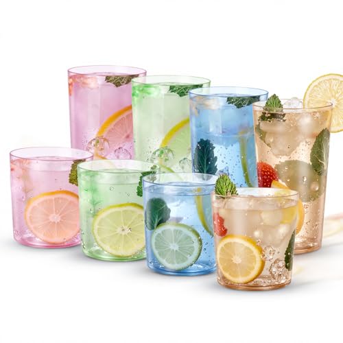 Liacere 17oz Highball Plastic Glasses Set