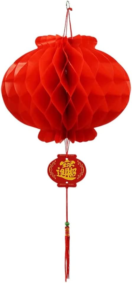 LIOONS 40 Pieces Lantern, Chinese Style Red Lanterns, New Year Mid-Autumn Festival Decoration Chinese Lanterns Paper Lantern Lamp