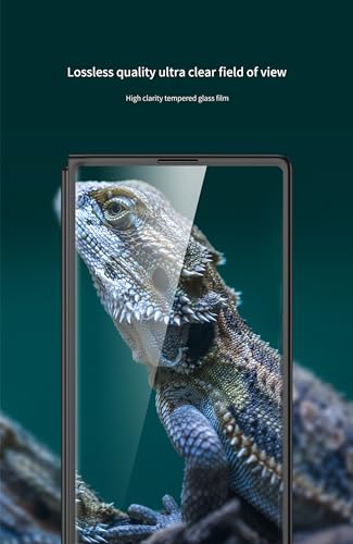 Image of Midkart Matte Case Compatible with Samsung Galaxy Z Fold 6 (Release 2024) with Front Glass Cover Hard PC Thin Independent Camera Protection, Black