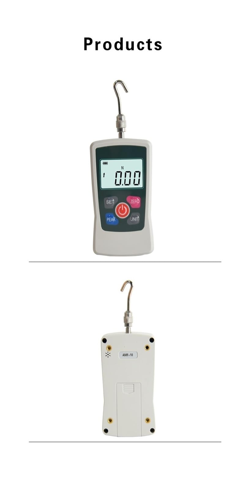 Dinamómetro, medidor de Fuerza Digital, AMF-2 0,2 kg en Lugar de 2 N, Pantalla LCD analógica, empuñadura Manual.