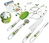 Curious Chef 6-Piece Veggie Prep Kit for Kids - White & Green, Ages 4+ - Child-Safe Cooking Utensil Set with Peeler, Melon Baller, Chef Knife & Spoon - Dishwasher Safe Kitchen Tools #3