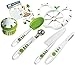 Curious Chef 6-Piece Veggie Prep Kit for Kids - White & Green, Ages 4+ - Child-Safe Cooking Utensil Set with Peeler, Melon Baller, Chef Knife & Spoon - Dishwasher Safe Kitchen Tools