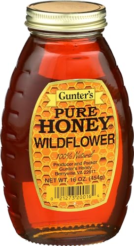 Miel pura Wildflower natural Gunter's 16 oz pack 12 miniatura 5