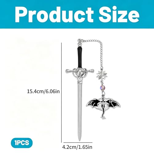 Image of Metal Bookmark,Silver Stegosaurus Bookmark for Books, Metal Book Mark with Dragon Design, Reading Accessories for Book Lovers Students Teachers