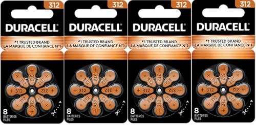 Duracell Hearing Aid Size 312 Batteries, 32 Count