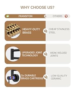 Fransiton Matte Black Pot Filler, Pot Filler Faucet Wall Mount, Brass Folding Stretchable with Double Joint Swing Arm Single Hole Two Handles Kitchen Restaurant