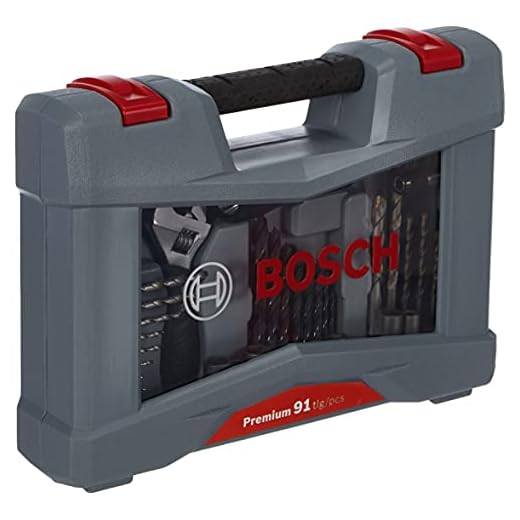Bosch Professional 2608P00235 Pro 91tlg. Bohrer- und Bit-Set Premium, 91 Stück