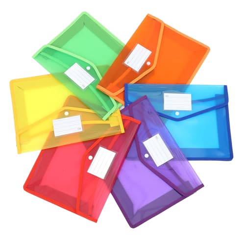 Pochettes plastiques A4 colorées pour organiser les cours et le bureau