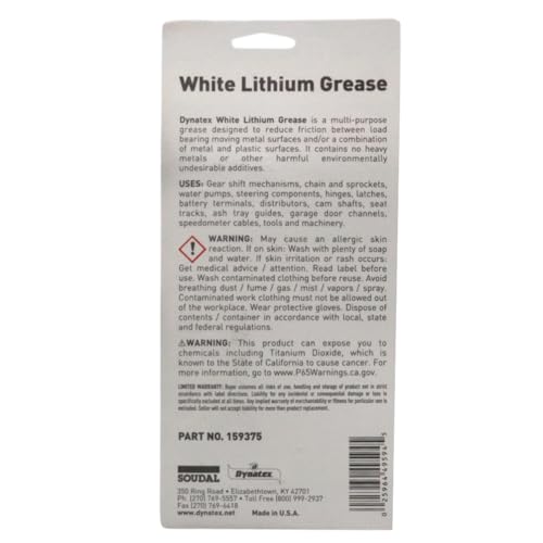 Image of Dynatex 49594 Lithium Multi-Purpose Grease, 1.5 oz Tube, White