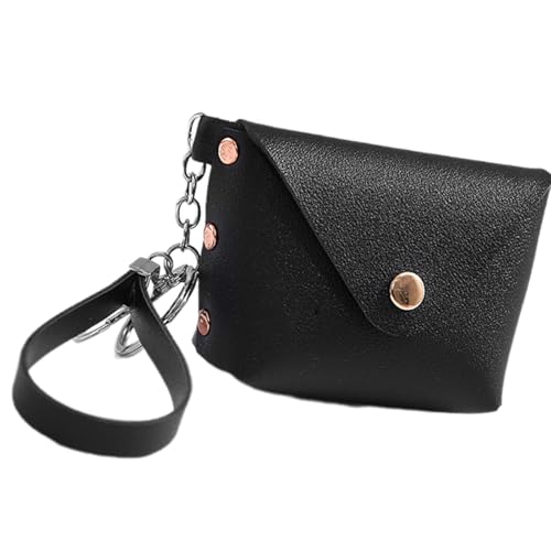 KMGDM Bolso de cuero para mujer, práctico llavero, tarjetero, monedero, monedero, cartera de poliuretano, PK., 10 x 10 cm, Como se muestra en la imagen