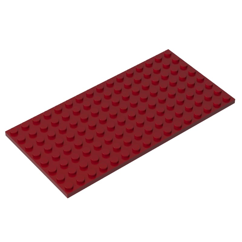 GDS-529 Compatible with LEGO 92438 Foundation Plate 8x16, Dark Red, 5 PCS — image 1