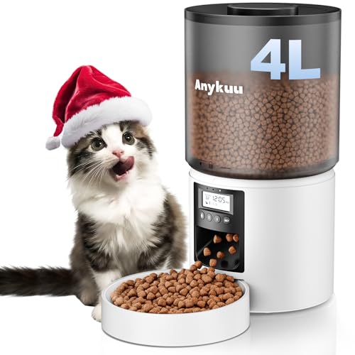 Anykuu 4L Comedero Gato Automatico Dispensador 1-6 Comidas al Día...