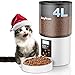 Anykuu 4L Comedero Gato Automatico Dispensador 1-6 Comidas al DíaComida Gatos y Perros con función de grabación de 10s, USB, Blanco para Pequeño/Mediano Mascota