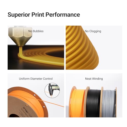 Image of Snapmaker Matte PLA Filament 1.75mm, RFID 3D Printer Filament for Snapmaker U1, Dimensional Accuracy + /- 0.02mm, 300mm /s High Speed Printing Clog-Free for Most FDM Printers,1kg(2.2lbs) Butter Cream