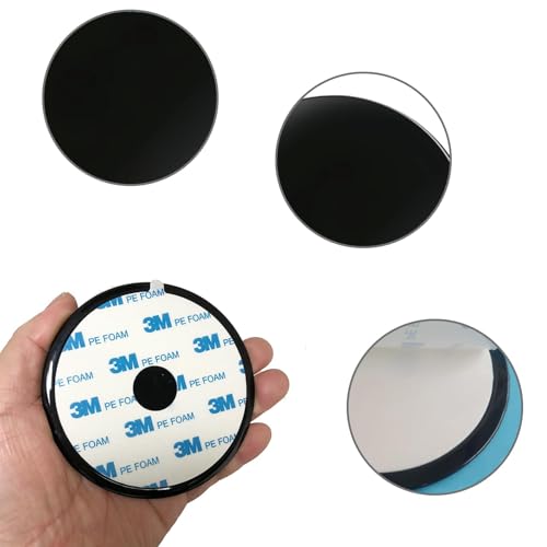 Wjelet 2 Stück 80mm 3M Klebe Befestigungsplatten Extra Stark für Saugnapfhalterung Auto,Universal KFZ Armaturenbrett Klebepads für Navigationsgeräte,Handyhalter,GPS,Tablet-Autotelefonhalter