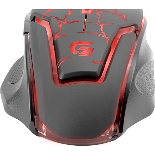 Mouse Gamer Spider 2 OM-705 USB 3200DPI Preto/Vermelho Fortrek