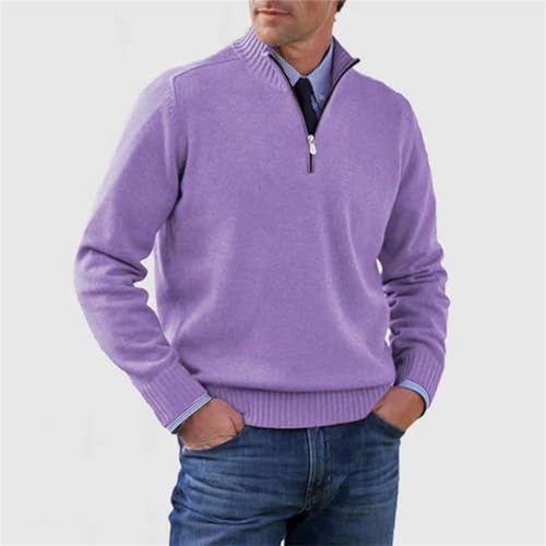 Maiyifu-GJ 3 Pack Men's Mock Neck Pullover Sweater Casual Long Sleeve Quarter Zip Sweater Slim Fit Thermal Knitted Sweaters3