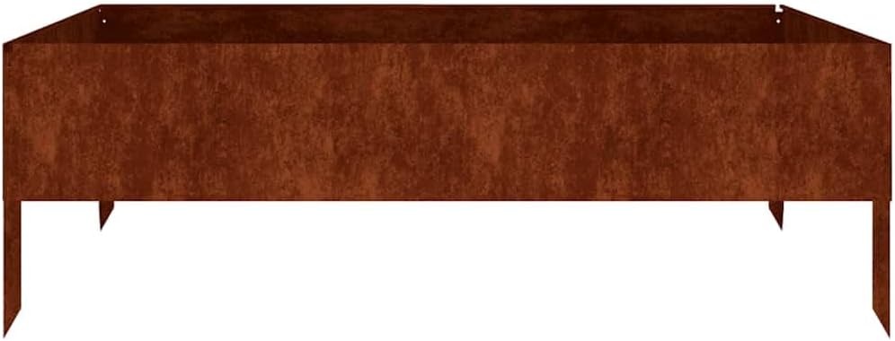 vidaXL Garden Raised Bed in Corten Steel, Rust-Resistant, Outdoor Planter for Flowers, Herbs, and Vegetables - 39.4"x39.4"x13.2 - Easy Assembly
