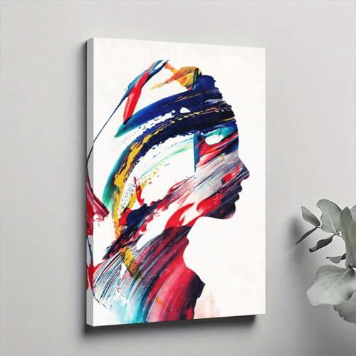 Toile femme art mural abstrait pour habiller un grand mur vide