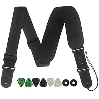 Perkanion Sangle de Guitare Extrémités en Cuir Sangle Guitare Ajustable en Bandoulière pour Guitares Basses électriques… - Les Beatles, Paul McCartney, John Lennon, RIngo Starr, George Harrison Perkanion Sangle de Guitare Extrémités en Cuir Sangle Guitare Ajustable en Bandoulière pour Guitares Basses électriques… – Image 2