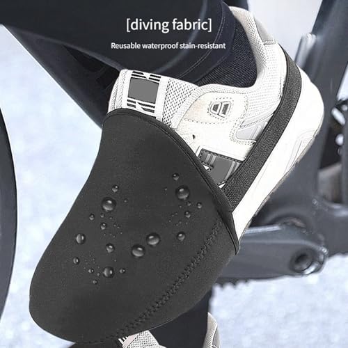 Protectores de zapatos de neopreno medios con banda elástica antideslizante, impermeables y cortaviento para ciclismo, caminata y carrera miniatura 6