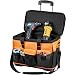 Produktbild VEVOR Werkzeugtasche, 17 Taschen Werkzeugtasche mit Rädern, Fassungsvermögen 60 kg, Tasche 51 x 27 x 36 cm, Oxford-Stoff, Teleskopgriff, für die Organisation von Gartenwerkzeugen, Elektriker