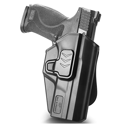 SD9VE & SD40VE Holster, OWB Holster Fit: Smith & Wesson SD9 VE & SD40 VE Pistol,Outside Waistband Carry Paddle Holster. Level II Retention with Index Finger Release, Right Hand Adjustable Cant