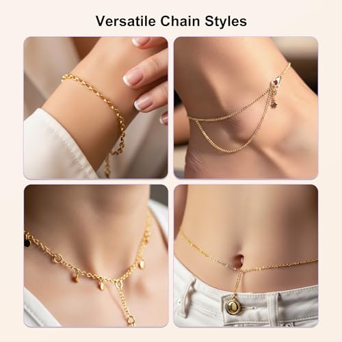 Kit de cadenas de oro para joyería con 62.3 pies - 50% de descuento