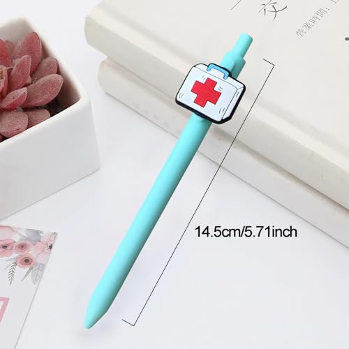 Cute Nurse Pens Funny Nurse Accessories for Work Aesthetic Gel Pen Black Ink Set for Cna Rn Medical Assistant Nursing Student Essentials Nurse Week Gifts Appreciation Gift - Image 3