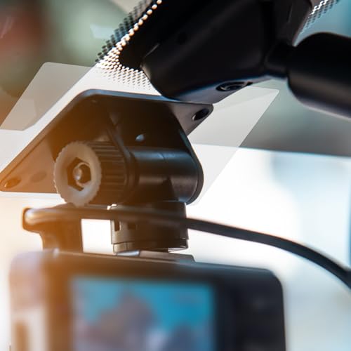 10stk Dashcam Elektrostatische Folie mit 2stk Doppelseitigen Klebepads, Klare Elektrostatische Aufkleber Rückstandsfreie Auto Schutzfolie für Windschutzscheibe Dashcam Installation