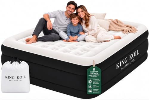 King Koil California King Air Mattress with Built-in Pump...