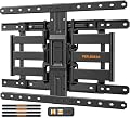 Perlegear Ultra Slim TV Wall Mount 1.1" Low Profile for 42-90" TVs, Fits 16"/24" Studs, Full Motion TV Mount Wall Bracket with Dual Articulating Arms, Swivel, Tilt, Max VESA 600x400mm, Holds 132lbs