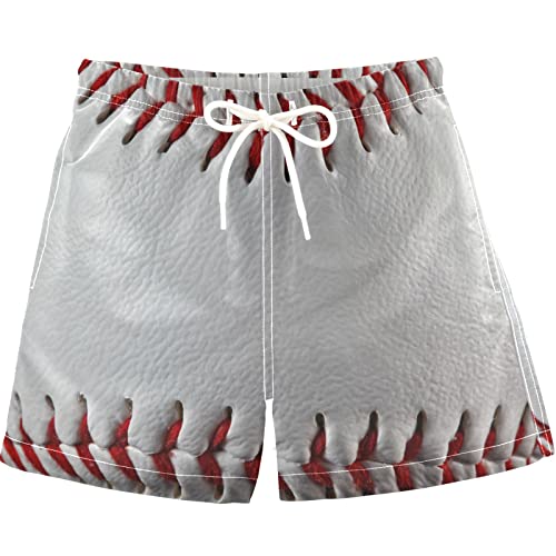visesunny Boys Swim Trunks Toddler Swim Shorts Baseball 3D Print Little Boys Bathing Suit Swimsuit Toddler Boy Swimwear