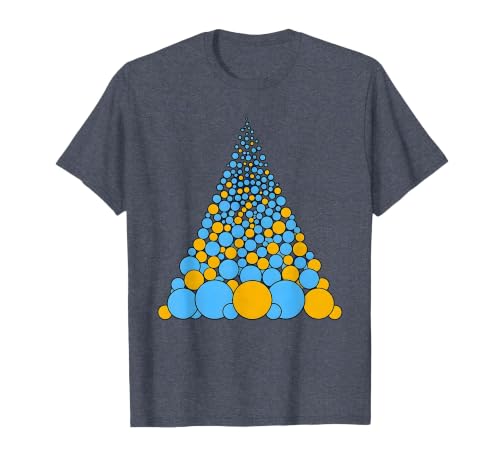 Polka Dot Bubble Cluster Rising in Sunlight T-Shirt, Men, Heather Blue, 3X-Large