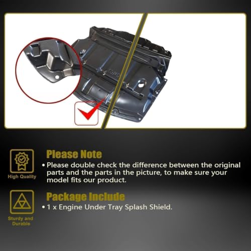 Image of Splash Shield Mud Guard Lower Engine Under Cover Compatible with Infiniti M37 M56 M35h Q70 2011-2019 Replace# 75892-1MA0A, 758921MA0A