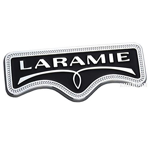 EmbRoom Laramie Emblem, 3D LARAMIE Badge Nameplate Tailgate Sticker Decal Replacement for Ram 1500 2500 3500 (Chrome)