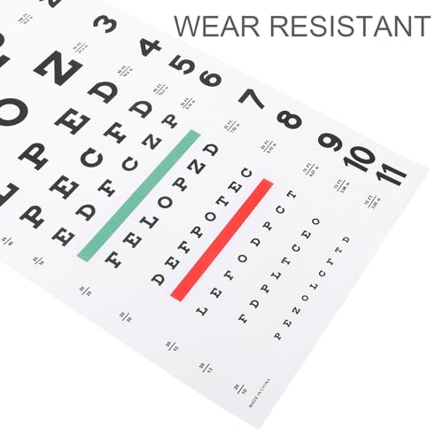 Image of Eye Chart, Complete Snellen Eye Exam Kit, for Eye Exams 20 Feet 22x11 Inches Low Vision Eye Test Charts with Eye Occluder and Pointer