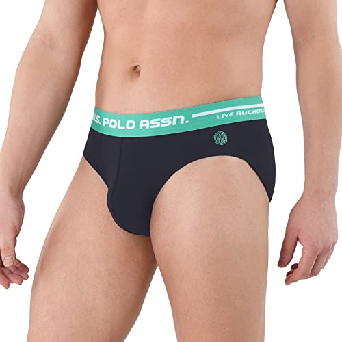 Image of U.S. Polo Assn. Men Logo Waistband Cotton Stretch IYAH Briefs - Pack of 2