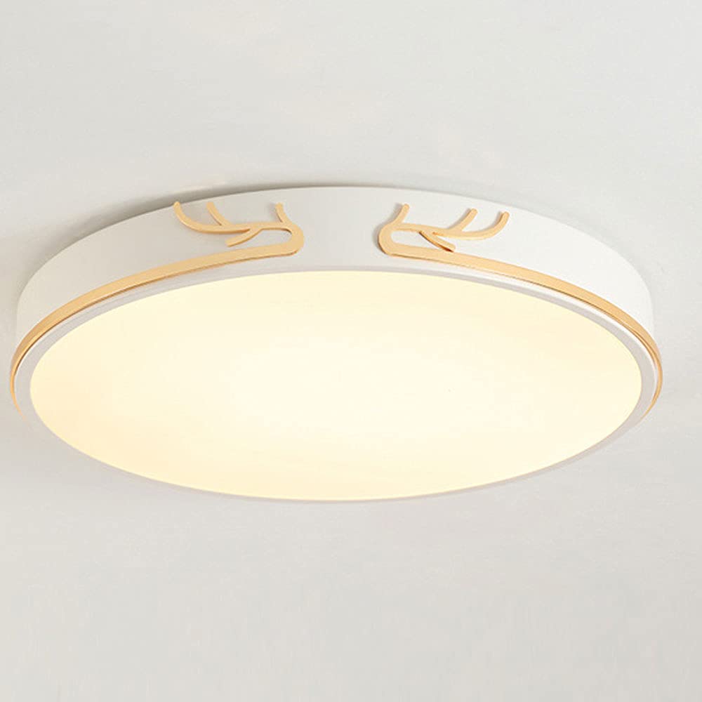 Lustre plafonnier LED encastré nordique 36W luminaire plat ultra fin 50 cm gris