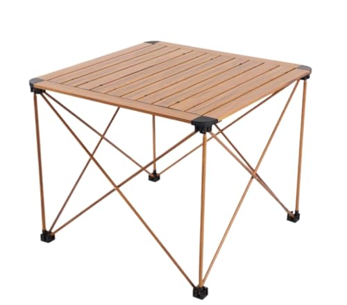 Mesa plegable portátil de aluminio con bolsa de transporte, mesa de picnic plegable ligera para aventuras al aire libre, portón trasero y uso en el patio trasero